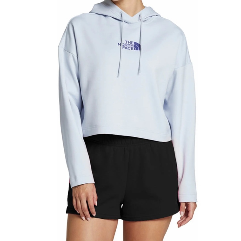 The North Face Trend Drop Logo Cropped Hoodie Lilac Purple Size Large